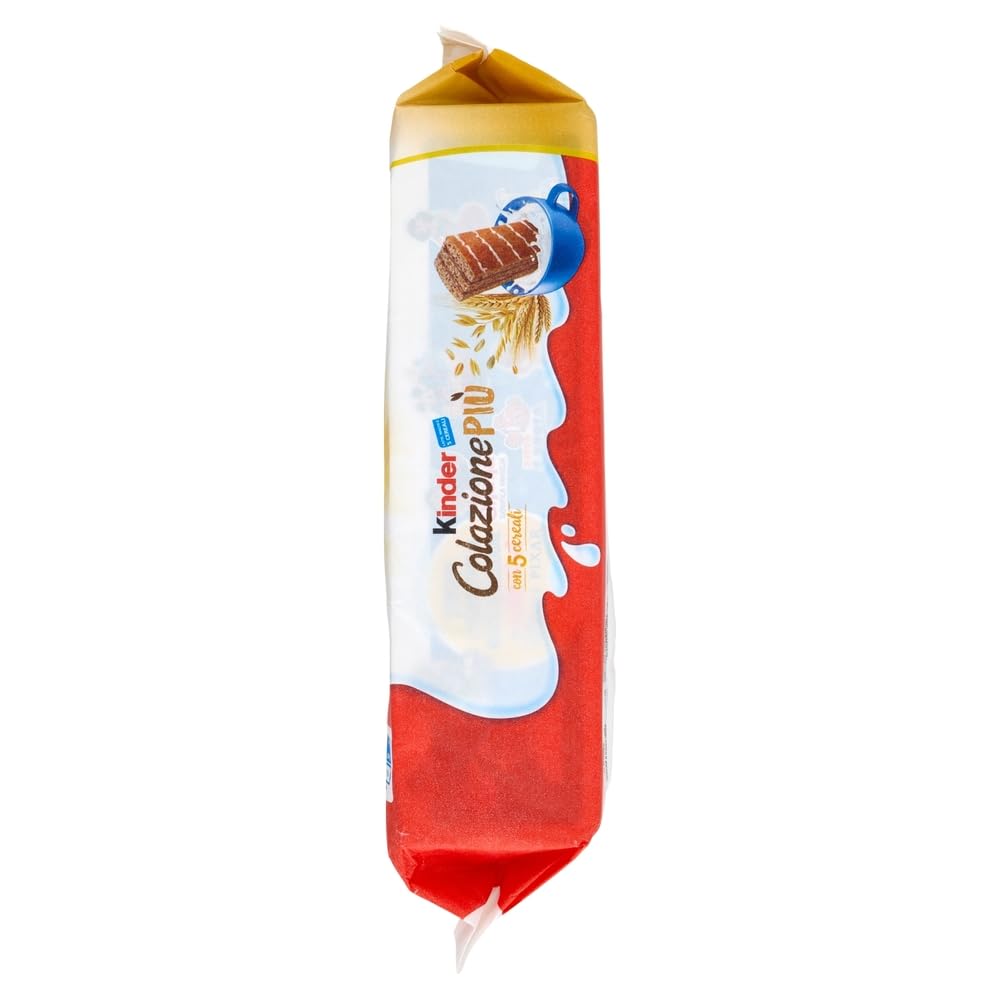 Kinder Colazione Più, 10 Snacks aus Vollkorn -Schwammkuchen mit 5 Getreide, mit Malz und Kakaofüllung, ausgezeichnet zum Frühstück und Snack 16 x 290g + Beni Culinari Kostenloser Schlüsselanhänger