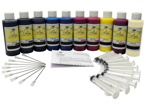 InkOwl Refill Kit Replacement for Canon PRO-310 Printers (PFI-5100 cartridges) - 10x120ml USA Pigment Ink