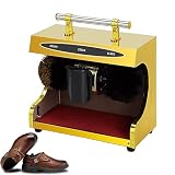 Pulidor de zapatos completamente automático, pulidor de zapatos con sensor infrarrojo con funciones de polvo, pulido y abrillantado y cepillo combinado doble para familia, hotel, banco, comercial