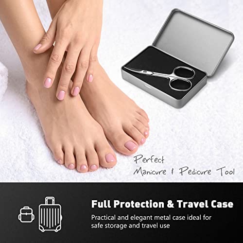 BEZOX Nagelschere - Professionelle Zehennagel und Fingernagel schere Gebogene für harte oder dicke Nägel - Zehennagelschere mit scharfer gebogener Klinge und polierender Edelstahloberfläche