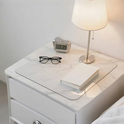 LBJFYHJN tapis bureau transparent PVC antidérapant 11,8"x11,8"