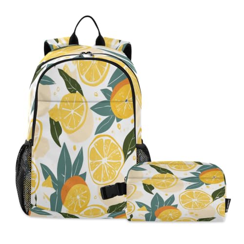 Ensemble sac à dos pour étudiants motif fruits imprimé art de dessin animé