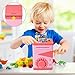 Saquuiui Kids Piggy Bank for Girls, Toy Safe Box with Electronic Lock, Pink Money Bank with Auto Grab Bill Slot, Treasure Keeper for Teens Toddler, Birthday Gifts for 3-12 Years Old Children