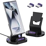 USB C Charger Dock Compatible with Samsung A05,A15,A55,A16,A35,A25,A53, Fast Charging Type C Charger Stand for All USB-C Mobile Phones and More Type C Devices, Black