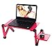 Produktbild Edited 360° Einstellbar Laptoptisch Notebooktisch Mehrfunktional Betttisch Verstellbar Beistelltisch 48 x 26cm Rot