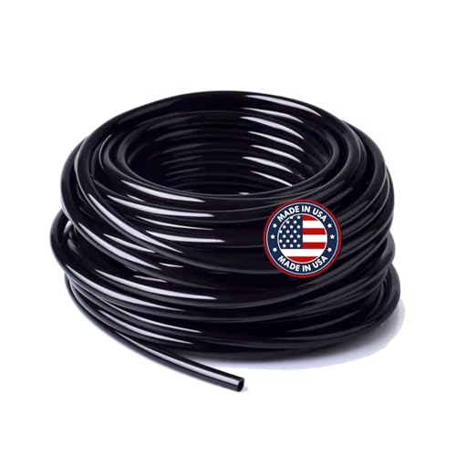 100' ft USA Made Premium 1/4-Inch Drip Irrigation Poly Supply Tubing, for Irrigation Drippers, Drip...