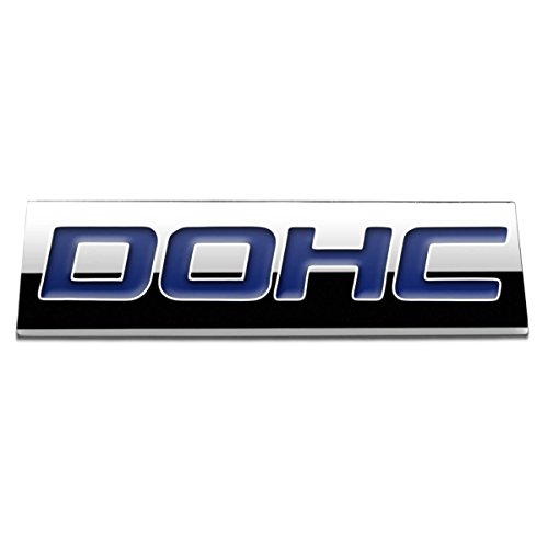 Image of Auto Dynasty Chrome Finish Metal Emblem DOHC Badge (Blue Letter)