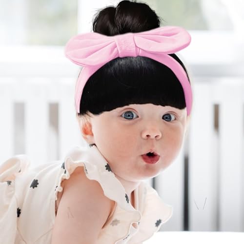 Baby Headband with Bangs Baby Wig Bangs Headband Lovely Bowknot Wigs for Toddler Girls Hair Accessories3