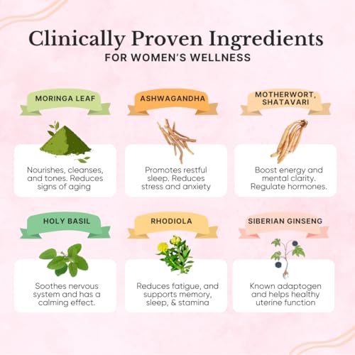 Freshly Moms Ayurvedic Hormone Balance for Women | with Ashwagandha, Shatavari, Motherwort & more | Reduce Mood Swings | Boost Mood | Sleep Support | Stress Relief | Perimenopause Relief | 60 Count