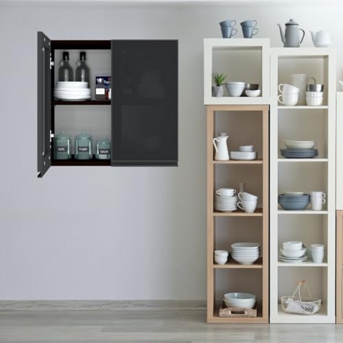 Image of SPECIALITY PANELS Multipurpose Cabinet with Modern Elegance Tinted Glass Wall Cabinet, Space Organizer for Office /Kitchen in (Flowery Wange, 2 Glass Shutter)