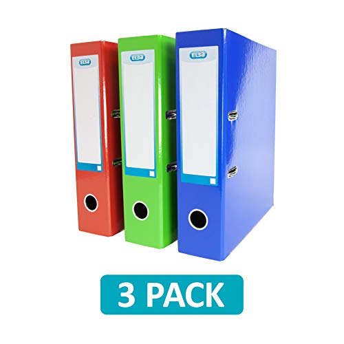 Elba, A4 Lever Arch Files, Assorted, 3 Folders
