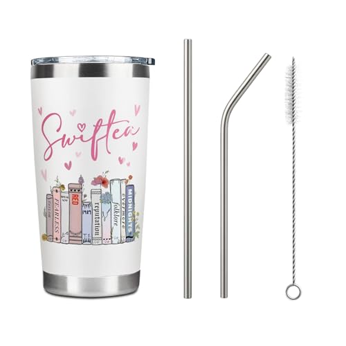 Onperpoe Edelstahl Becher mit Deckel & Strohhalm Becher mit Deckel und Strohhalm Doppelwandig Trinkbecher Edelstahl Isoliert für Heiß/Kalt BPA Frei für Büro Reise Picknick Geschenk