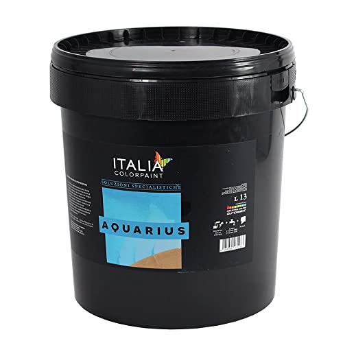 Italia Colorpaint Aquarius Pittura Acrilica Per Piscine In Cemento Vasche E Serbatoi Di Contenimento (Litri 13, Sabbia) - 2