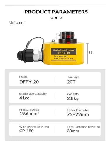 Cilindro hidráulico FPY-5D para solucionar elevaciones pesadas de 10T-50T en suelos bajos 4