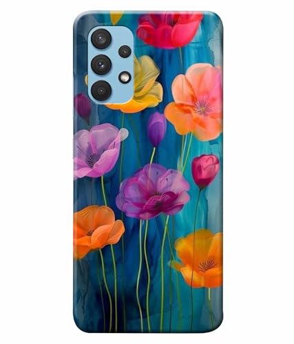 Image of Printed Hard Back Case Cover & Compatible for Samsung Galaxy A33 5G / SM-A336EP, Samsung A33 5G | Flower Vector Art (Multicolor) - D1193