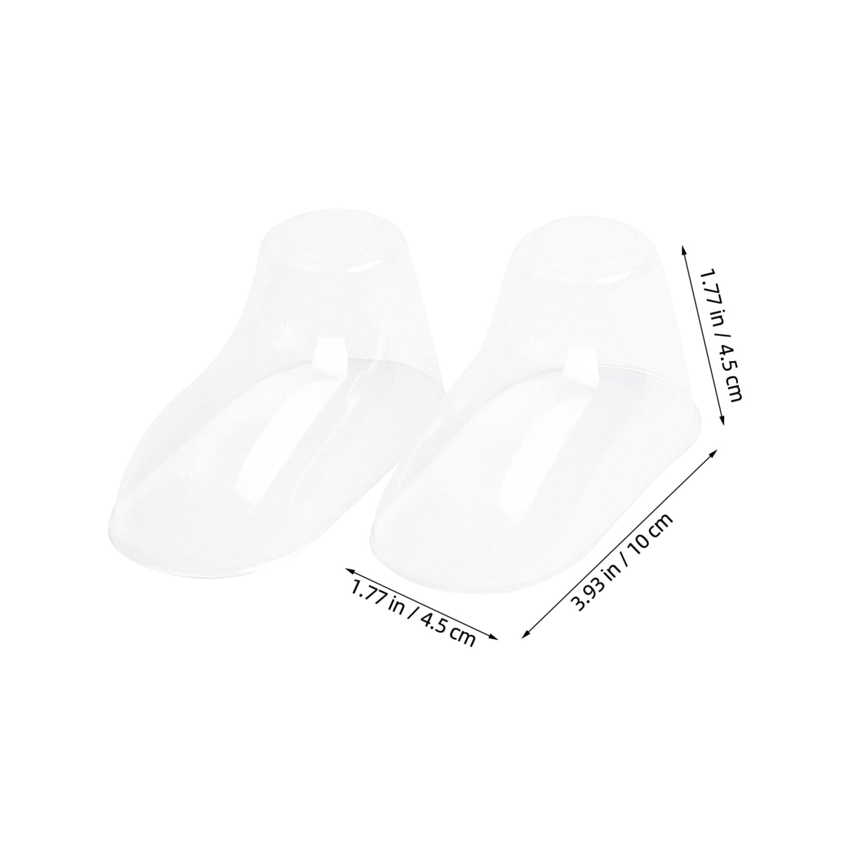 Transparente Kunststoff Babyfüße Schuh Präsentationsständer 100 Stück Schadstofffrei Langlebig für Babysocken und Kinderschuhe Formstabiler Schuhhalter für Schuhdisplays