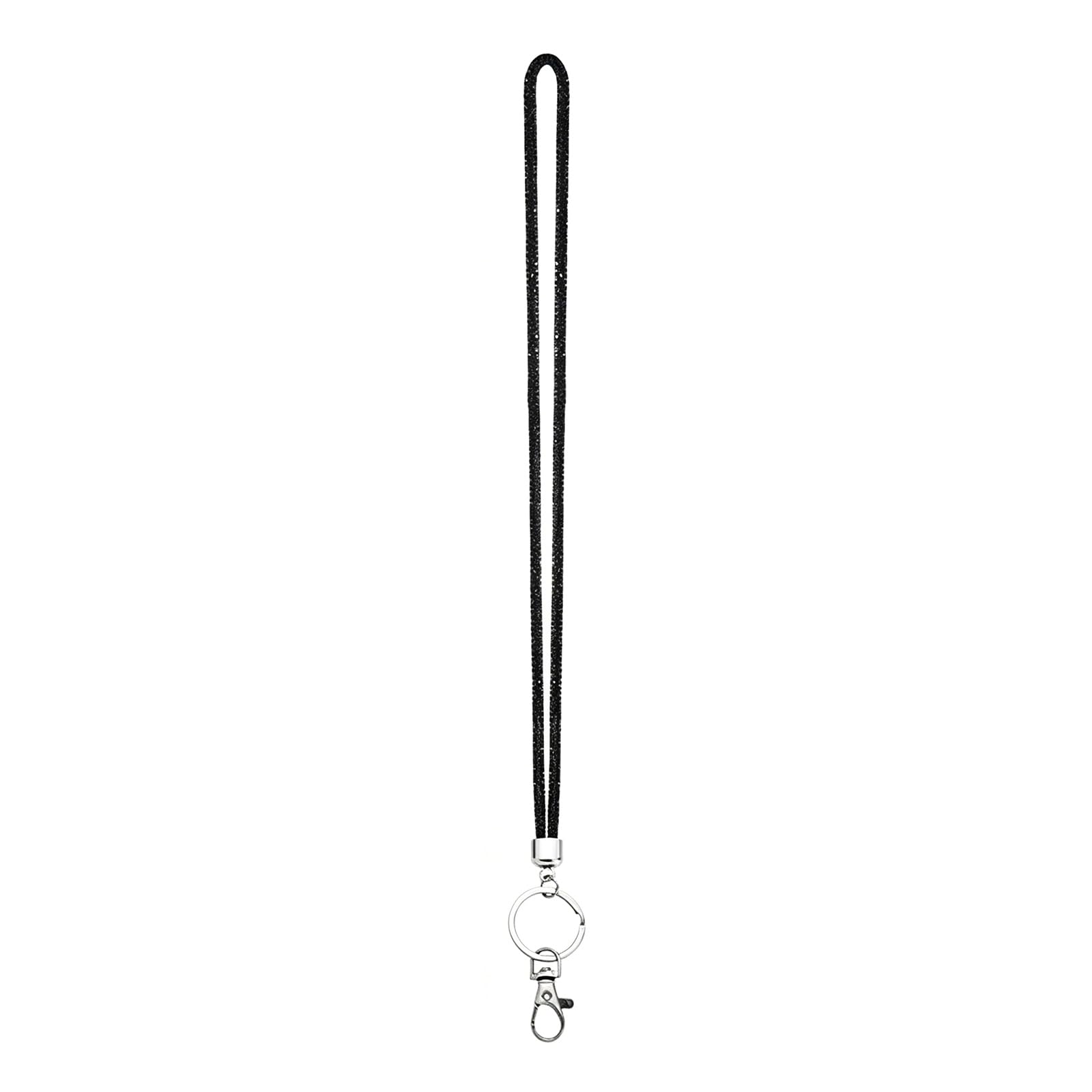 Oxxggkao Fashionable Rhinestones Pattern Lanyard Retractable Card Holder Badges Reel for Name and Accessories Credit Card Holders