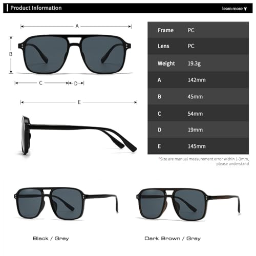 Lunettes de soleil rétro double pont pour protéger vos yeux du soleil - 5