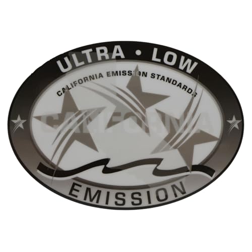 Image of Outboard Motor Low Emission 3 Star California Sticker Decal for Mercury | 3.58 x 2.4 Inch, Also Fit Yamaha, Suzuki, Honda, Johnson Evinrude and most Brand Motors