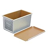 Moldes para pan versátiles: el molde para pan Pullman con tapa es perfecto para hornear pan rápido, tostadas de pan, bizcocho impecable, pan de maíz súper húmedo, pastel de carne clásico, panes artesanales, tostadas americanas de tapa plana, tostadas británicas de joroba. Garantía de por vida para nuestros moldes para pan rectangulares. una vez ordenado.