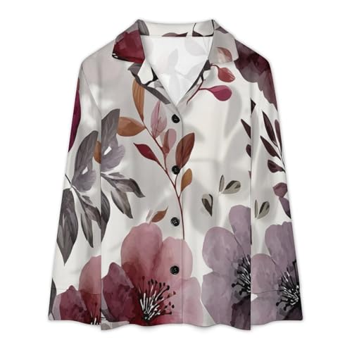 Set pyjamas fleurs rétro élégantes au design chic raffiné - 4