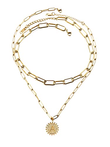 Image of Yellow Chimes Necklace for Women Gold plated Multi-layered Pendent with Charm inter linked chain Pendant Necklace for Women And Girls