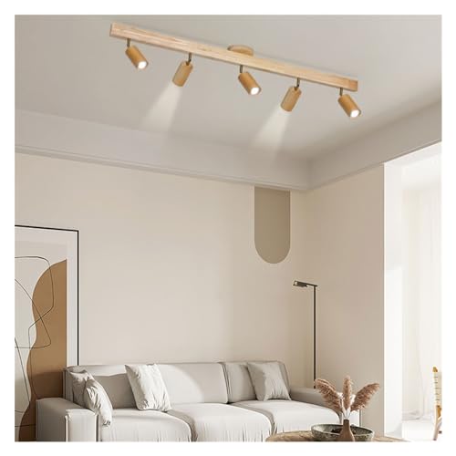 Lampe suspendue LED bois moderne plafonnier pour all&eacute;e