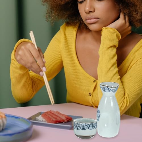 Juego de sake japonés reutilizable para servir de forma clásica en cenas 8