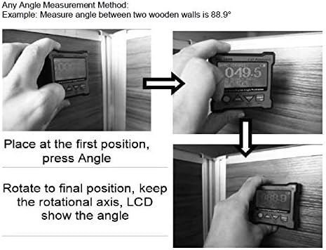 Dual-Axis Digital Protractor DXL360S Level Angle Meter Accuracy ±0.05°Resolution 0.01°Gyro <50°/s