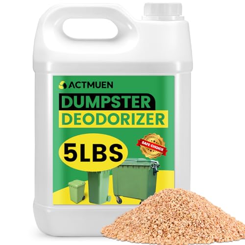 5lbs Trash Can Deodorizer & Liquid Absorber – Odor Absorbing Granules for Trash Cans, Kitchen Bins & Outdoor Dumpsters – Plant-Based Garbage Deodorizer for Fresher-Smelling Bins