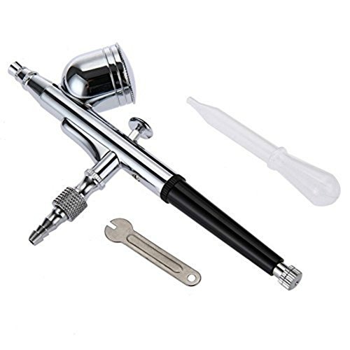 VALINK 0.3mm 7cc Detachable Cup Gravity Feed Dual Action Airbrush Kit, Paint Spray Gun, Sprayer Pen for Needle Body Paint Nail Art Body Tattoo Cake Decoration