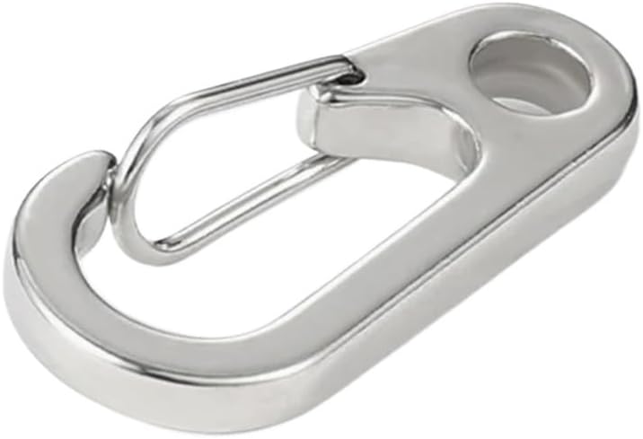 Spring Snap Hook 10Pcs Stainless Steel Carabiner Clip Spring-Snap Hook, Mini Quick Release Hook for Outdoor Key Chain Camping Fishing Traveling