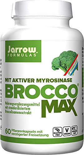 Preisvergleich Produktbild BroccoMax, Brokkoliextrakt mit aktiver Myrosinase, 60 vegane Kapseln, hohe Bioverfügbarkeit, ohne Gentechnik, Jarrow Deutschland