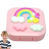 de dientes arcoíris – Soporte para dientes perdidos para niños, contenedor de almacenamiento en forma de nube con diseño lindo, recuerdo creativo para niñas y niños, organizador seguro y divertid