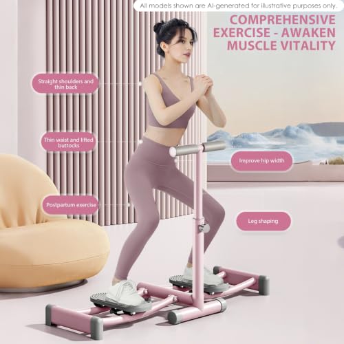 Image of Ski Machine Exercise Equipment, Foldable Ski Trainer, Adjustable Leg Ski Simulator Machine Durable Upgraded Leg Workout Equipment Hip Trainer, Pelvic Floor Trainer Woman Ski Exercise Machine for Home