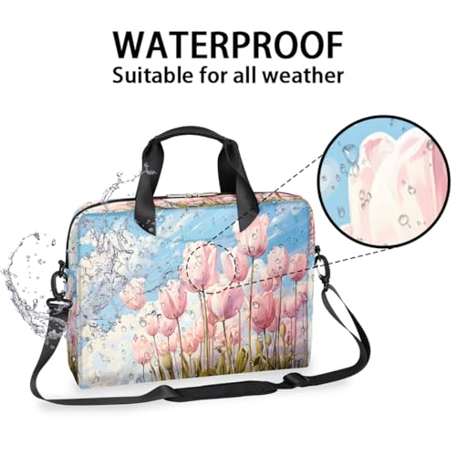 Bolso para portátil Watercolor Tulip 16 pulgadas miniatura 2
