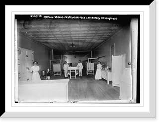 Historic Framed Print, Nathan Strauss Pasteurised milk laboratory, Washington, DC, 17-7/8" x 21-7/8"