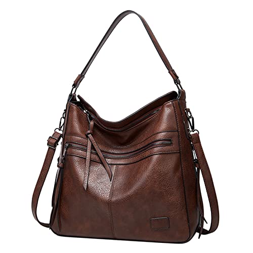 Toallas de playa con bolsillos Bolso de diseñador para mujer Bucket Purse Cuero Asas Para Bolsas, café, Talla única para todos