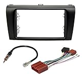 mazda 3 bk radio Farbe: schwarz Watermark Vertriebs GmbH & Co. KG Radioblende Set 2DIN Doppel-DIN für Mazda 3 BK ab 2003-2009