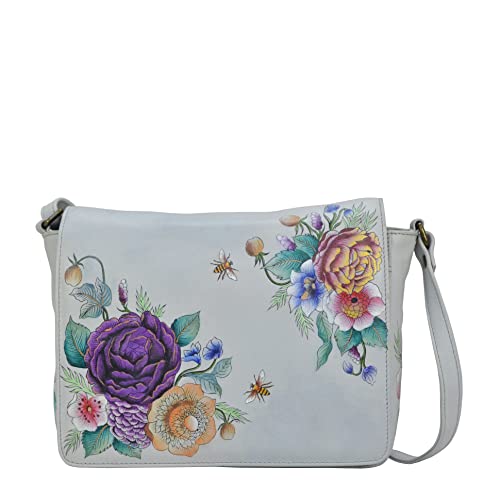 Image of Anuschka Women's Leather Crossbody Bag - Hand-Painted Genuine Leather Handbag with Adjustable Strap - 683, Crossbody Bag
