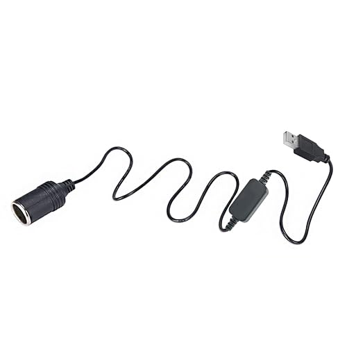Miniatura 4 de USB A macho a 12 V para encendedor de cigarrillos de automóvil, cable convertidor de corriente hembra, adaptador USB para encendedor de cigarrillos