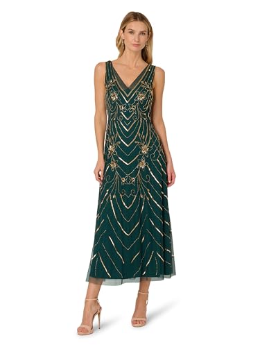 Image of Adrianna Papell Women's Beaded Mesh Dress
