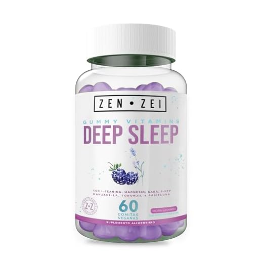 ZEN•ZEI | DEEP SLEEP | 60 Gomitas 100% Veganas — Suplemento para Dormir Ideal para Niños y Adultos — Dile Adiós al Insomnio, Regula tu Ciclo de Sueño — Formuladas con: L-Teanina, Gluconato de Magnesio, GABA, 5-HTP, Manzanilla, Toronjil y Pasiflora | ULTRA-PREMIUM