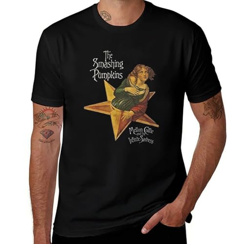 Smashing|Pumpkins-'Mellon Collie' - Camiseta para hombre, Estilo negro, XL