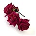 JZK® Rojo Corona Flores Diadema Tiara Guirnalda Flores Pelo Cabeza Hairband Guirnalda...