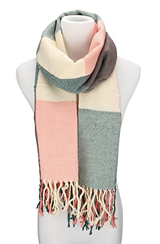 Women's Scarf, Fashion Long Shawl Big Grid Winter Warm Lattice Large Cashmere Scarf (A) #TOP5