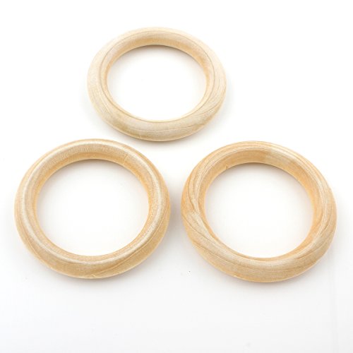 Anello in legno, diametro 55 mm, 5 pezzi, anelli