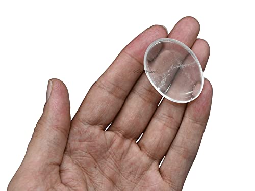 Image of Crystal Heaven Certified Clear Quartz Thumb Worry Pebbles Stones For Anxiety Stress Relief Massage Aaa Grade Original Healing Gemstone Agate Rubbing Stone For Yoga Meditation Spiritual Reiki Feng Shui