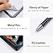 BEOTIWAD Galaxy Wolf Mini Pocket Notepad Holder Set with Metal Pen and 2 Pieces 3x5 Inch Memo Book Refills - Perfect for Business, Travel, and Daily Use