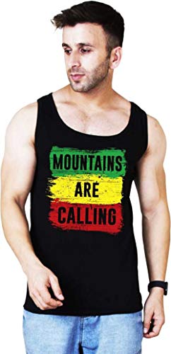 Image of Veirdo Pure Cotton Scoop Neck Regular Fit Printed Sleeveless Vest for Men & Boys (Available in Various Patterns)